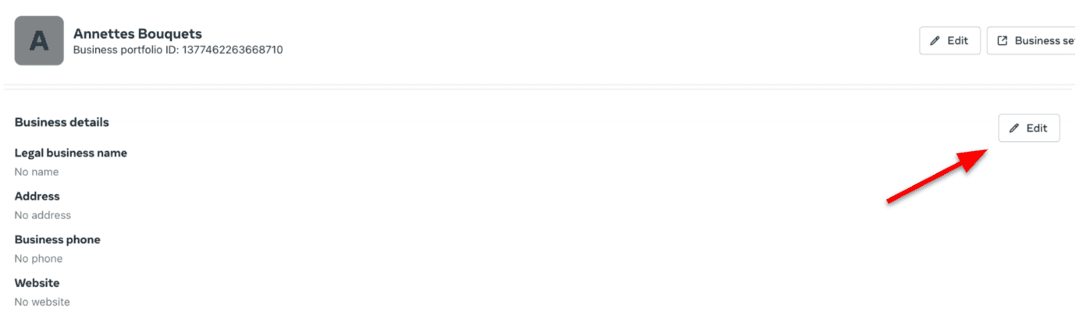 Business portfolio - enter business details